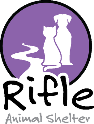 Rifle Animal Shelter logo, an adoption partner supported by Carbondale Animal Hospital in the Rifle community 